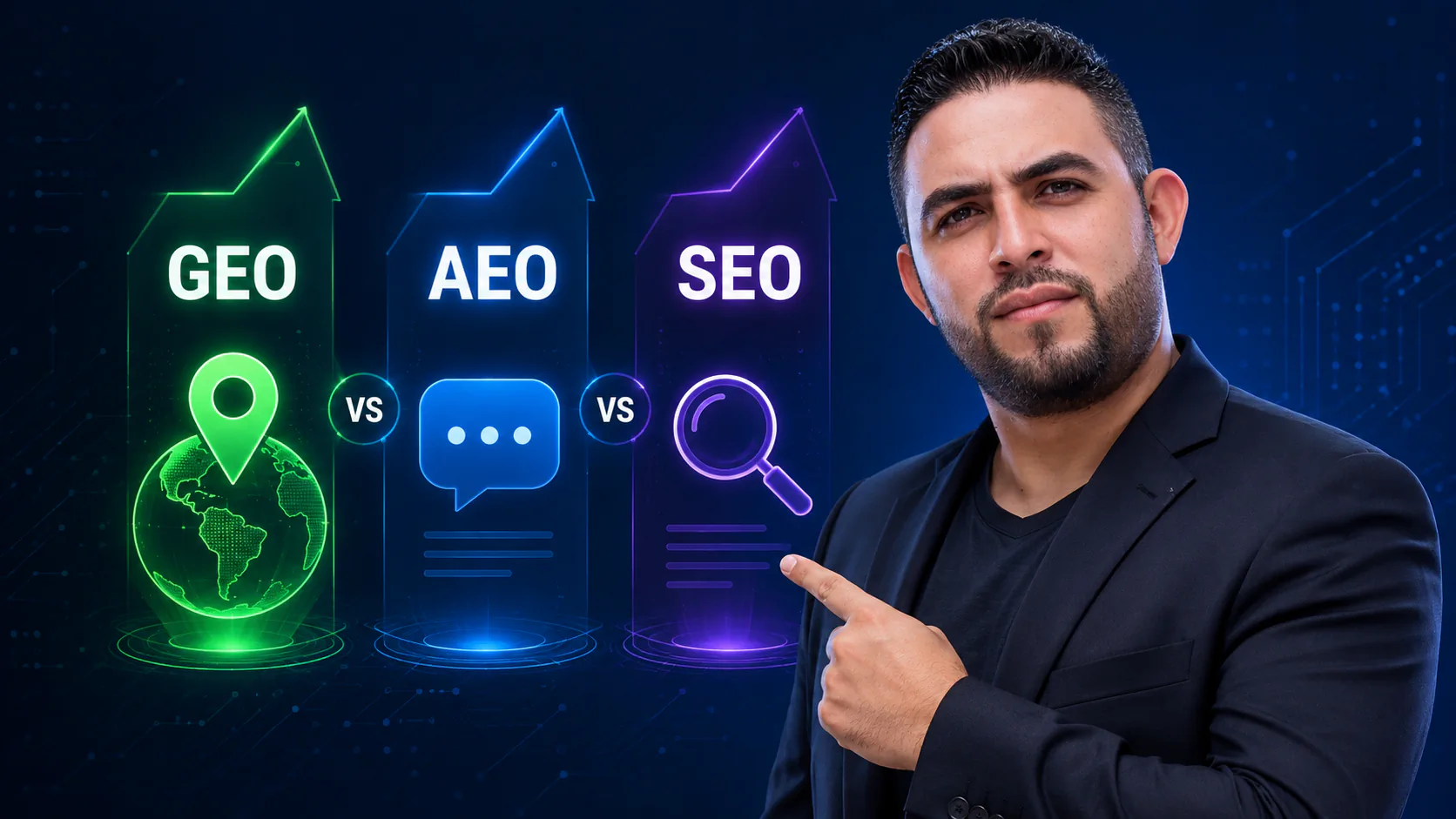 GEO vs AEO vs SEO diferencias 2026